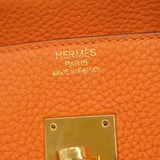 ★最終価格★SALE【6bc3283】エルメス ハンドバッグ バーキン35 トリヨンクレマンス オレンジ ゴールド金具 □N刻印【中古】レディース