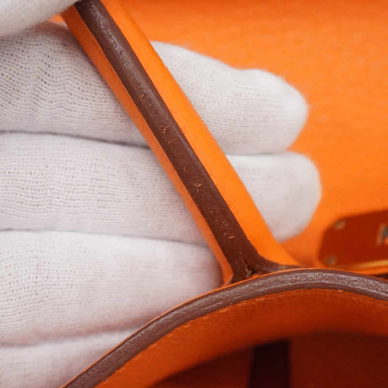 ★最終価格★SALE【6bc3283】エルメス ハンドバッグ バーキン35 トリヨンクレマンス オレンジ ゴールド金具 □N刻印【中古】レディース