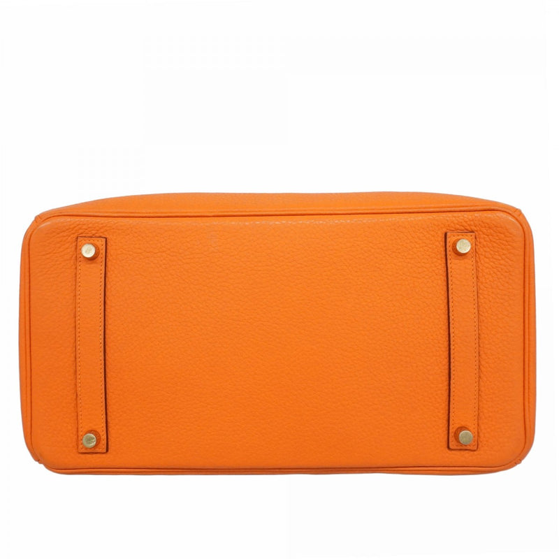 ★最終価格★SALE【6bc3283】エルメス ハンドバッグ バーキン35 トリヨンクレマンス オレンジ ゴールド金具 □N刻印【中古】レディース