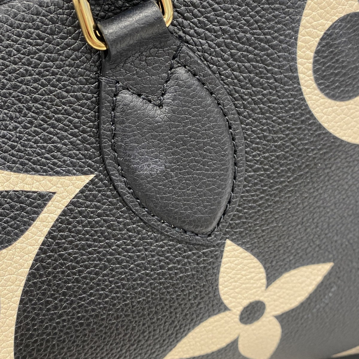 【6bc3310】ルイヴィトン トートバッグ モノグラム・アンプラント バイカラー オンザゴーGM M45945 ブラック ベージュ 2wayバッグ【中古】レディース