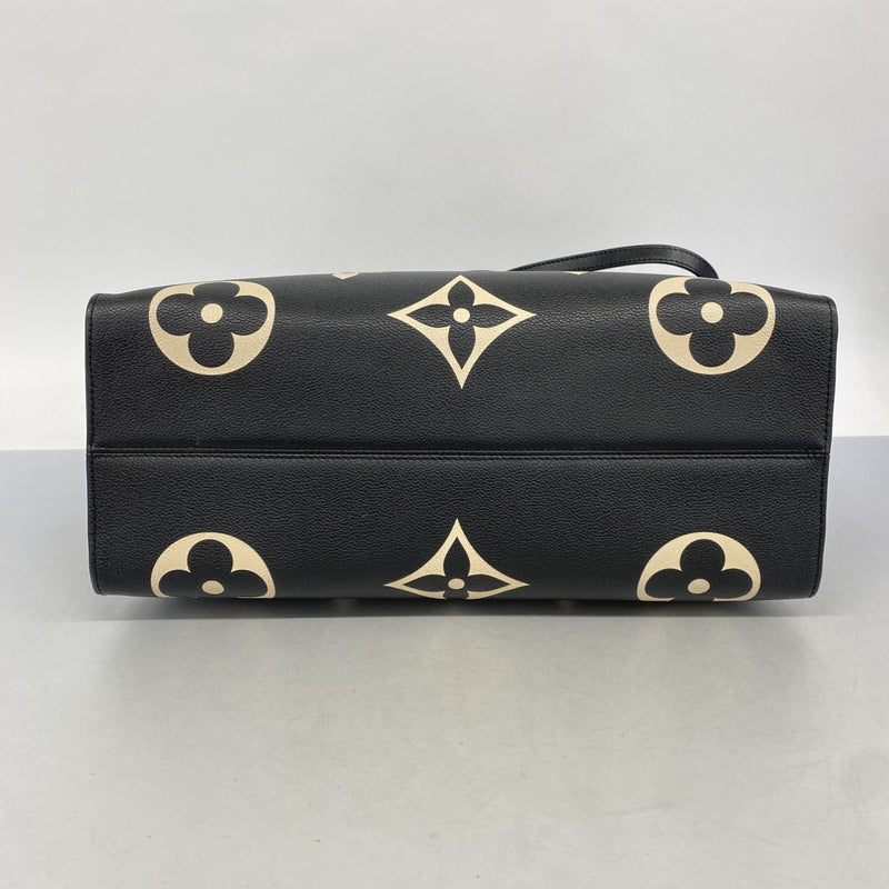 【6bc3310】ルイヴィトン トートバッグ モノグラム・アンプラント バイカラー オンザゴーGM M45945 ブラック ベージュ 2wayバッグ【中古】レディース