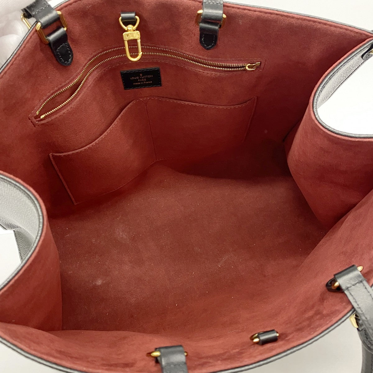 【6bc3310】ルイヴィトン トートバッグ モノグラム・アンプラント バイカラー オンザゴーGM M45945 ブラック ベージュ 2wayバッグ【中古】レディース