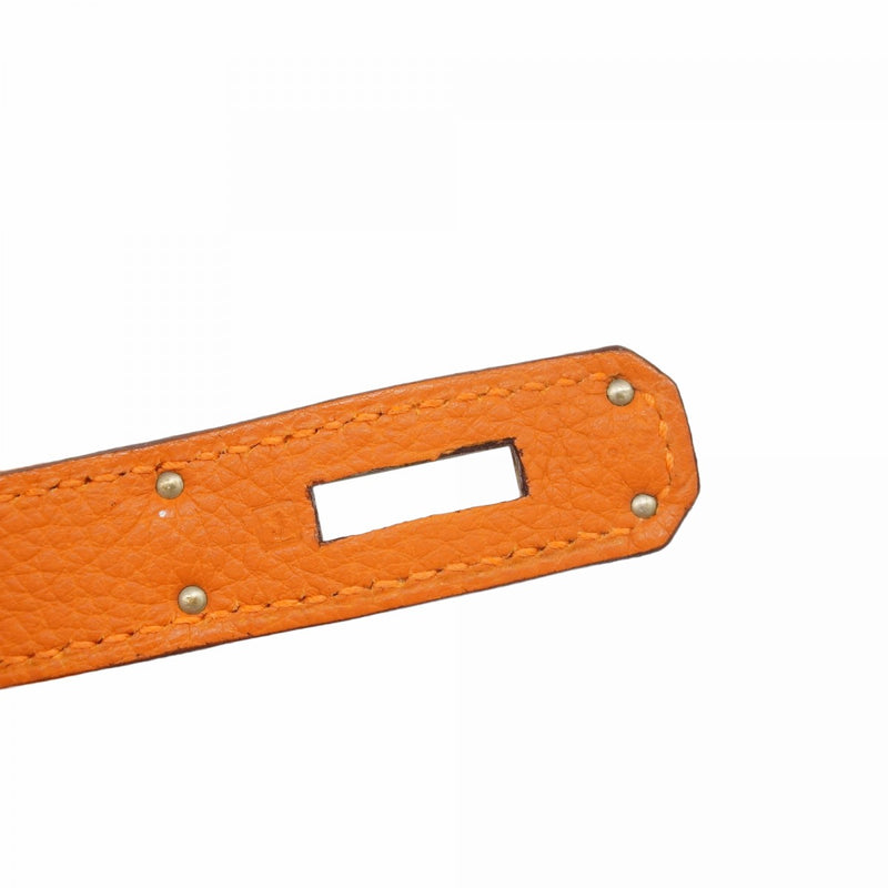 ★最終価格★SALE【6bc3312】エルメス ハンドバッグ バーキン35 トゴ オレンジ シルバー金具 □J刻印【中古】レディース