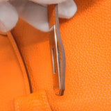 ★最終価格★SALE【6bc3312】エルメス ハンドバッグ バーキン35 トゴ オレンジ シルバー金具 □J刻印【中古】レディース