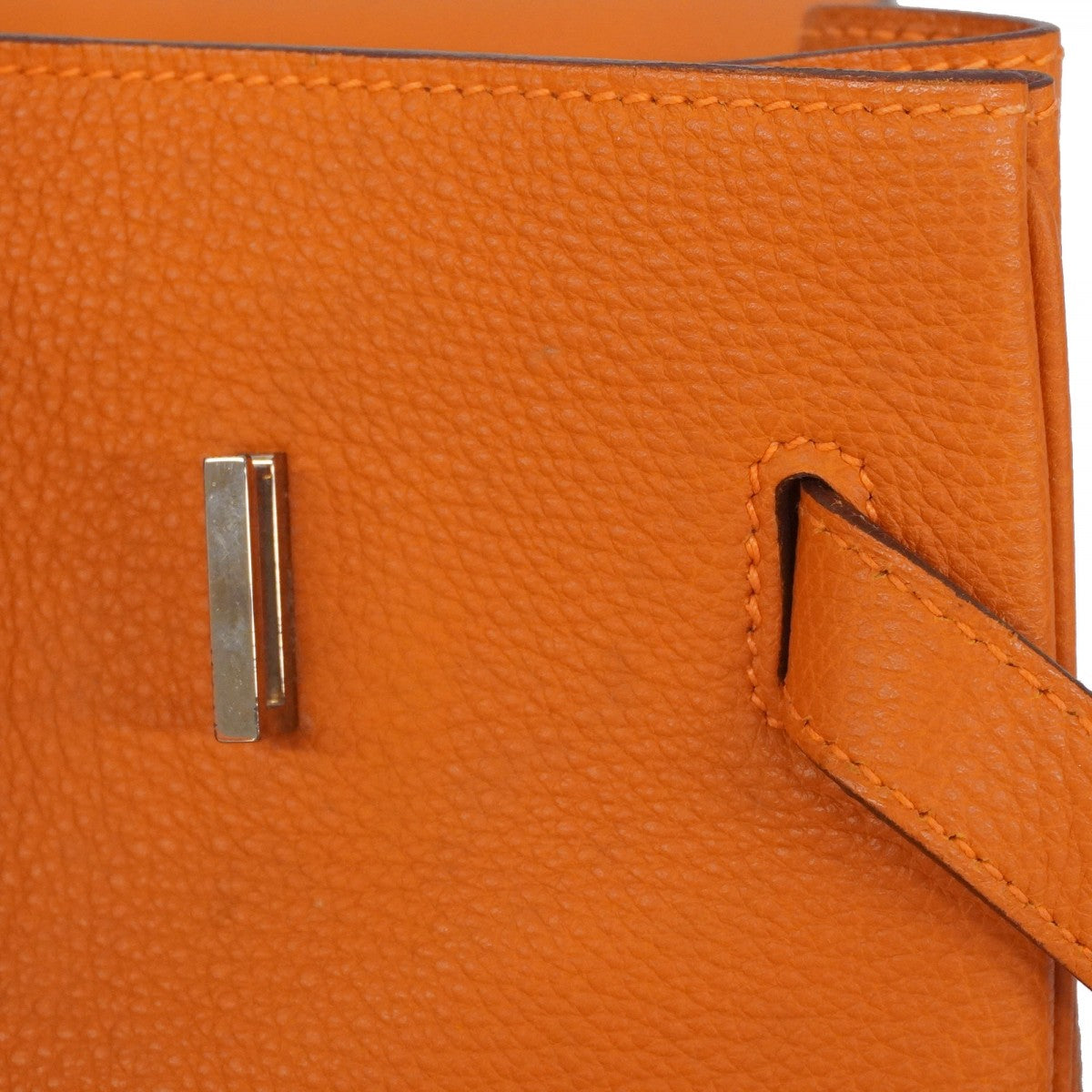 ★最終価格★SALE【6bc3312】エルメス ハンドバッグ バーキン35 トゴ オレンジ シルバー金具 □J刻印【中古】レディース