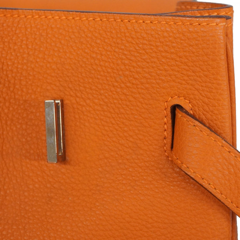 ★最終価格★SALE【6bc3312】エルメス ハンドバッグ バーキン35 トゴ オレンジ シルバー金具 □J刻印【中古】レディース