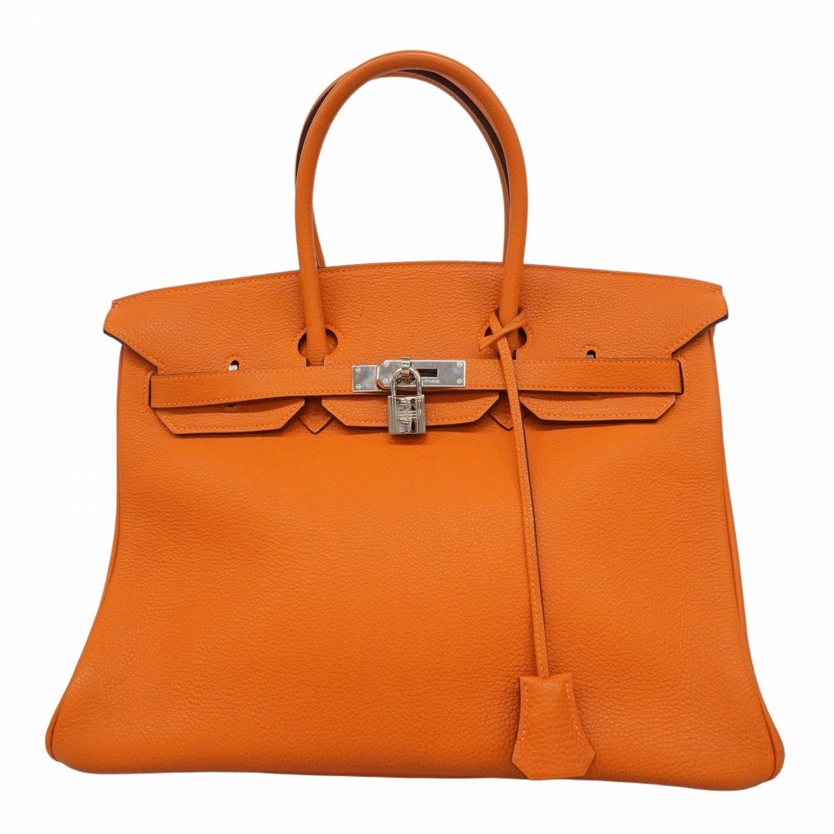★最終価格★SALE【6bc3312】エルメス ハンドバッグ バーキン35 トゴ オレンジ シルバー金具 □J刻印【中古】レディース