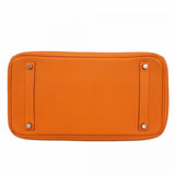 ★最終価格★SALE【6bc3312】エルメス ハンドバッグ バーキン35 トゴ オレンジ シルバー金具 □J刻印【中古】レディース