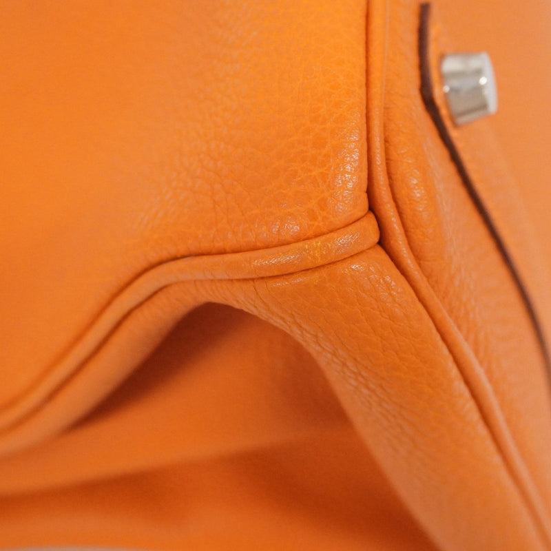 ★最終価格★SALE【6bc3312】エルメス ハンドバッグ バーキン35 トゴ オレンジ シルバー金具 □J刻印【中古】レディース