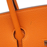 ★最終価格★SALE【6bc3312】エルメス ハンドバッグ バーキン35 トゴ オレンジ シルバー金具 □J刻印【中古】レディース
