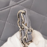 ★最終価格★SALE【6bc3314】シャネル ショルダーバッグ デカマトラッセ Wフラップ Wチェーン ラムスキン グレー シルバー金具【中古】レディース