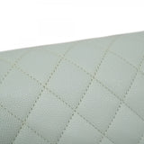 ★最終価格★SALE【6bc3319】シャネル ショルダーバッグ マトラッセ Wフラップ Wチェーン キャビアスキン アクアブルー シルバー金具【中古】レディース