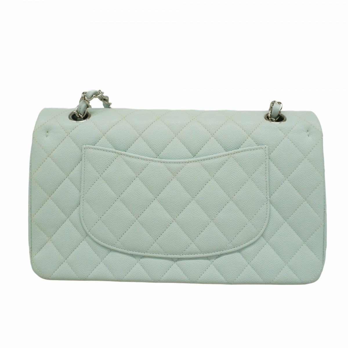 ★最終価格★SALE【6bc3319】シャネル ショルダーバッグ マトラッセ Wフラップ Wチェーン キャビアスキン アクアブルー シルバー金具【中古】レディース