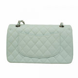 ★最終価格★SALE【6bc3319】シャネル ショルダーバッグ マトラッセ Wフラップ Wチェーン キャビアスキン アクアブルー シルバー金具【中古】レディース