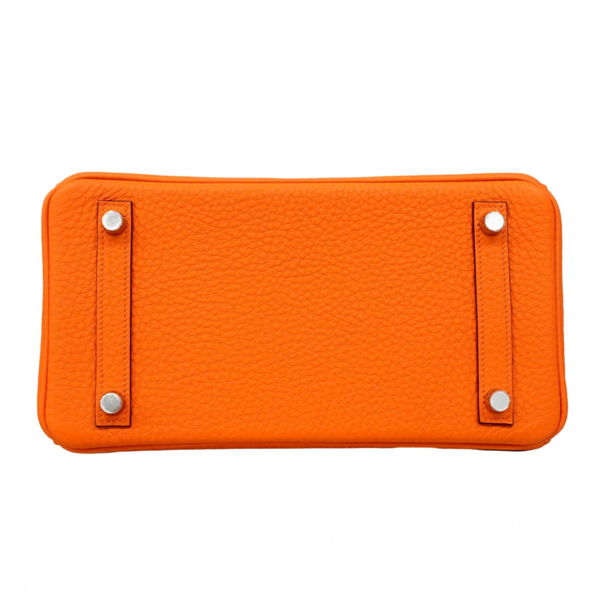 ★SALE【6bc3422-g】エルメス ハンドバッグ バーキン25 トゴ オレンジ シルバー金具 W刻印【中古】レディース