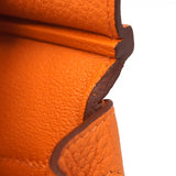 ★SALE【6bc3422-g】エルメス ハンドバッグ バーキン25 トゴ オレンジ シルバー金具 W刻印【中古】レディース