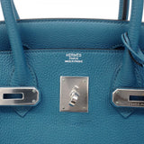 ★最終価格★SALE【6bc3424】エルメス ハンドバッグ バーキン30 トゴ ブルードガリス シルバー金具 □Q刻印【中古】レディース