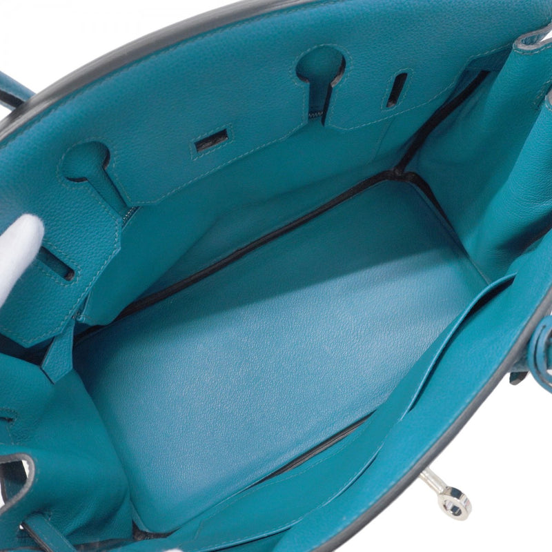 ★最終価格★SALE【6bc3424】エルメス ハンドバッグ バーキン30 トゴ ブルードガリス シルバー金具 □Q刻印【中古】レディース