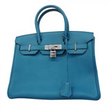 ★最終価格★SALE【6bc3424】エルメス ハンドバッグ バーキン30 トゴ ブルードガリス シルバー金具 □Q刻印【中古】レディース