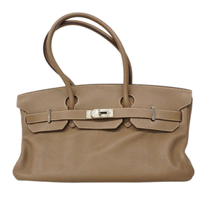 ★最終価格★SALE【6bc3549】エルメス ショルダーバッグ ショルダーバーキン トリヨンクレマンス エトゥープ シルバー金具 □M刻印【中古】メンズ レディース ユニセックス