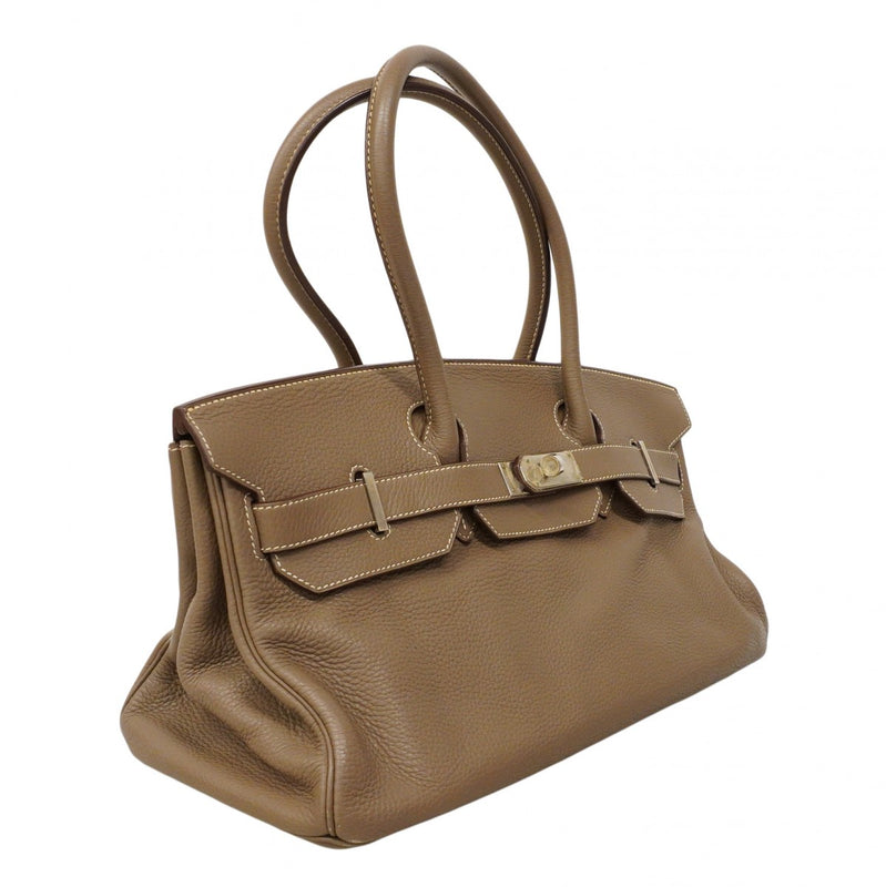 ★最終価格★SALE【6bc3549】エルメス ショルダーバッグ ショルダーバーキン トリヨンクレマンス エトゥープ シルバー金具 □M刻印【中古】メンズ レディース ユニセックス