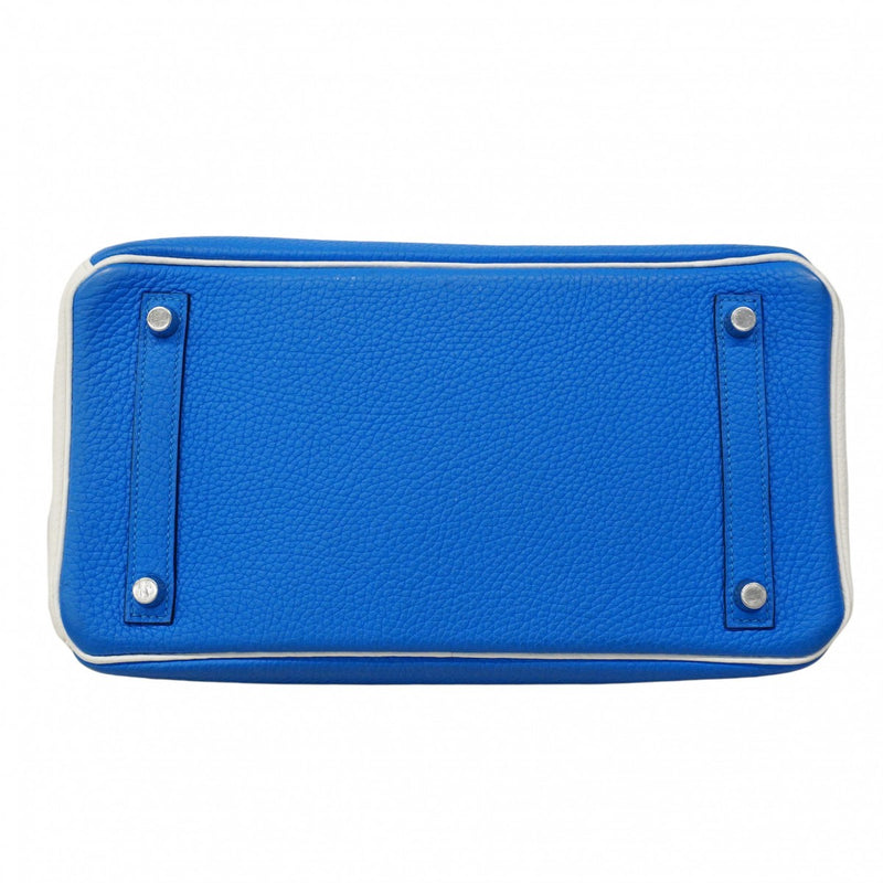 ★最終価格★SALE【6bc3552】エルメス ハンドバッグ バーキン30 トリヨンクレマンス ホワイト ミコノス シルバー金具 □Q刻印 SPO【中古】レディース