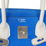 ★最終価格★SALE【6bc3552】エルメス ハンドバッグ バーキン30 トリヨンクレマンス ホワイト ミコノス シルバー金具 □Q刻印 SPO【中古】レディース