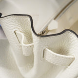 ★最終価格★SALE【6bc3552】エルメス ハンドバッグ バーキン30 トリヨンクレマンス ホワイト ミコノス シルバー金具 □Q刻印 SPO【中古】レディース