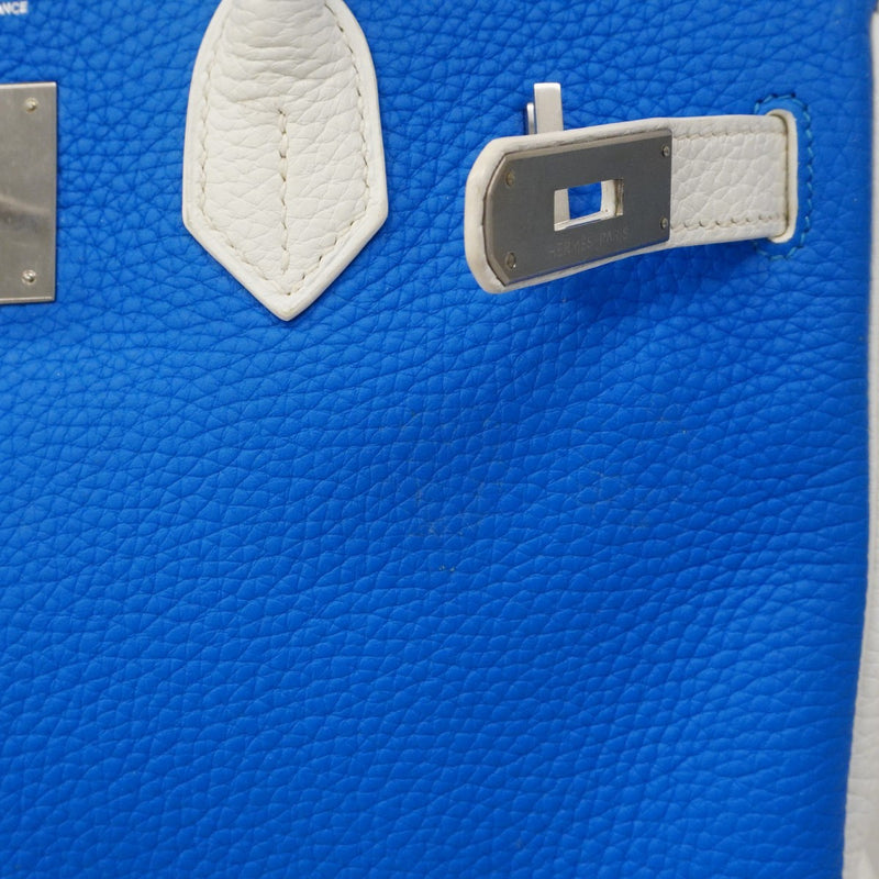 ★最終価格★SALE【6bc3552】エルメス ハンドバッグ バーキン30 トリヨンクレマンス ホワイト ミコノス シルバー金具 □Q刻印 SPO【中古】レディース