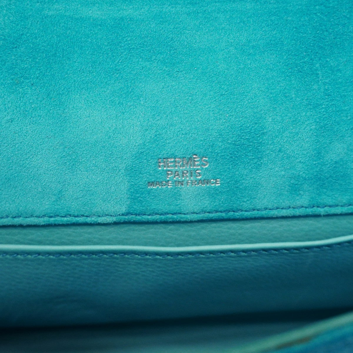 ★最終価格★SALE【6bc3553】エルメス ハンドバッグ ポシェットケリー ドブリス ブルーアトール シルバー金具 □J刻印【中古】レディース