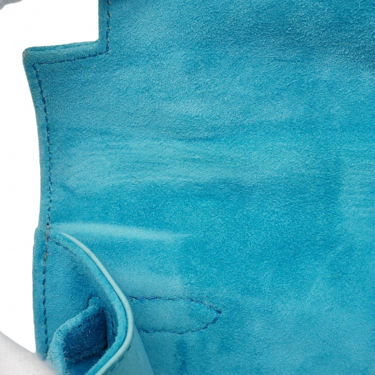 ★最終価格★SALE【6bc3553】エルメス ハンドバッグ ポシェットケリー ドブリス ブルーアトール シルバー金具 □J刻印【中古】レディース