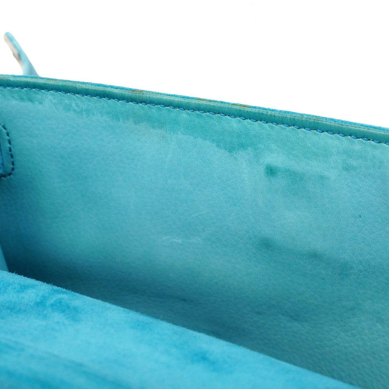 ★最終価格★SALE【6bc3553】エルメス ハンドバッグ ポシェットケリー ドブリス ブルーアトール シルバー金具 □J刻印【中古】レディース