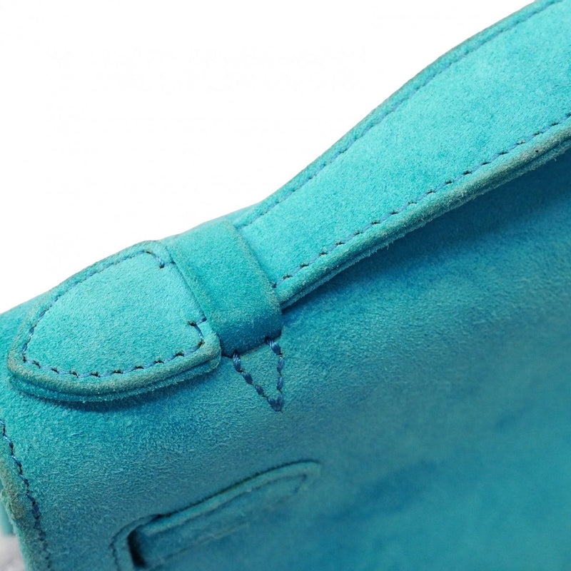 ★最終価格★SALE【6bc3553】エルメス ハンドバッグ ポシェットケリー ドブリス ブルーアトール シルバー金具 □J刻印【中古】レディース