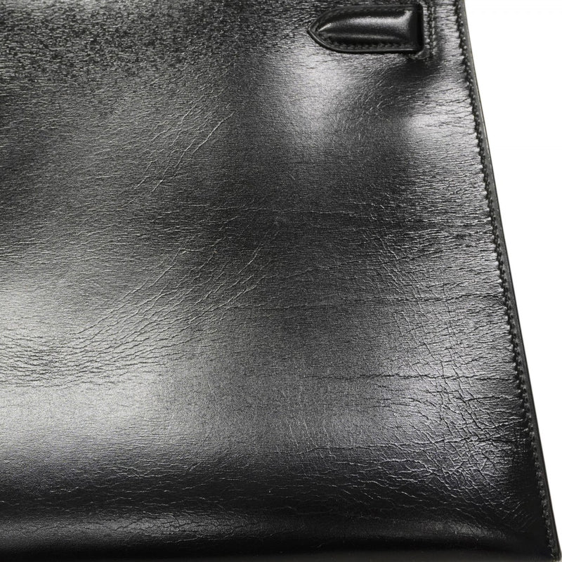 ★最終価格★SALE【6bc3622】エルメス ハンドバッグ ケリー32 ボックスカーフ ブラック ゴールド金具 〇P刻印【中古】レディース