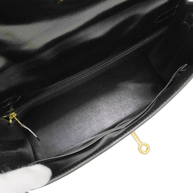 ★最終価格★SALE【6bc3622】エルメス ハンドバッグ ケリー32 ボックスカーフ ブラック ゴールド金具 〇P刻印【中古】レディース