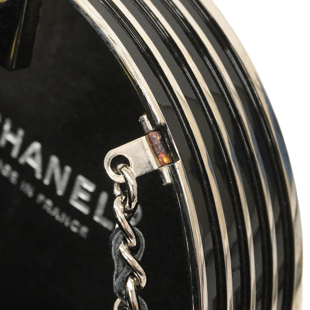 ★最終価格★SALE【6bc3686-g】シャネル ショルダーバッグ チェーンショルダー アイボリー ブラック シルバー金具【中古】レディース