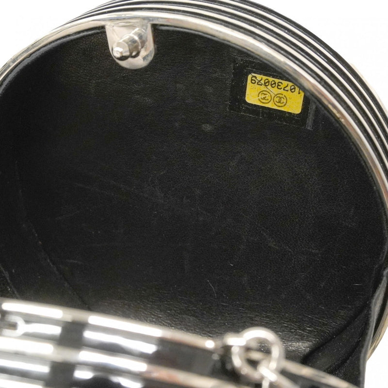 ★最終価格★SALE【6bc3686-g】シャネル ショルダーバッグ チェーンショルダー アイボリー ブラック シルバー金具【中古】レディース