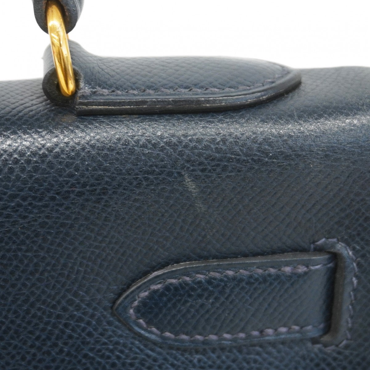 ★SALE【6bc4108】エルメス ハンドバッグ ケリー32 クシュベル ネイビー ゴールド金具 〇S刻印【中古】レディース