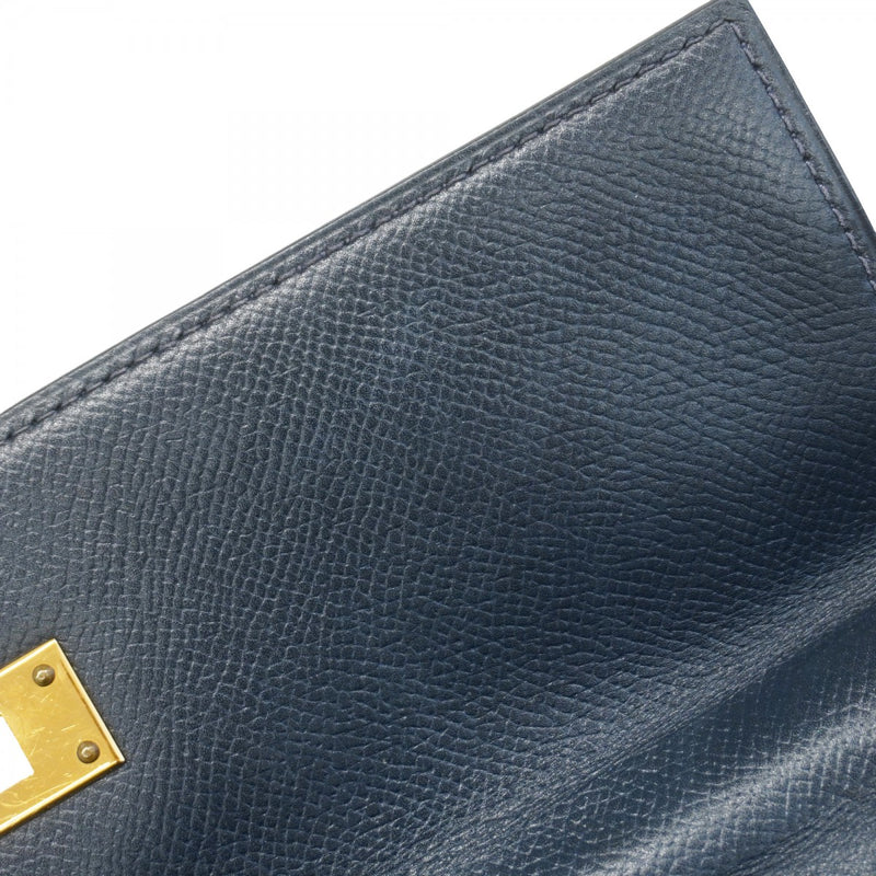 ★SALE【6bc4108】エルメス ハンドバッグ ケリー32 クシュベル ネイビー ゴールド金具 〇S刻印【中古】レディース