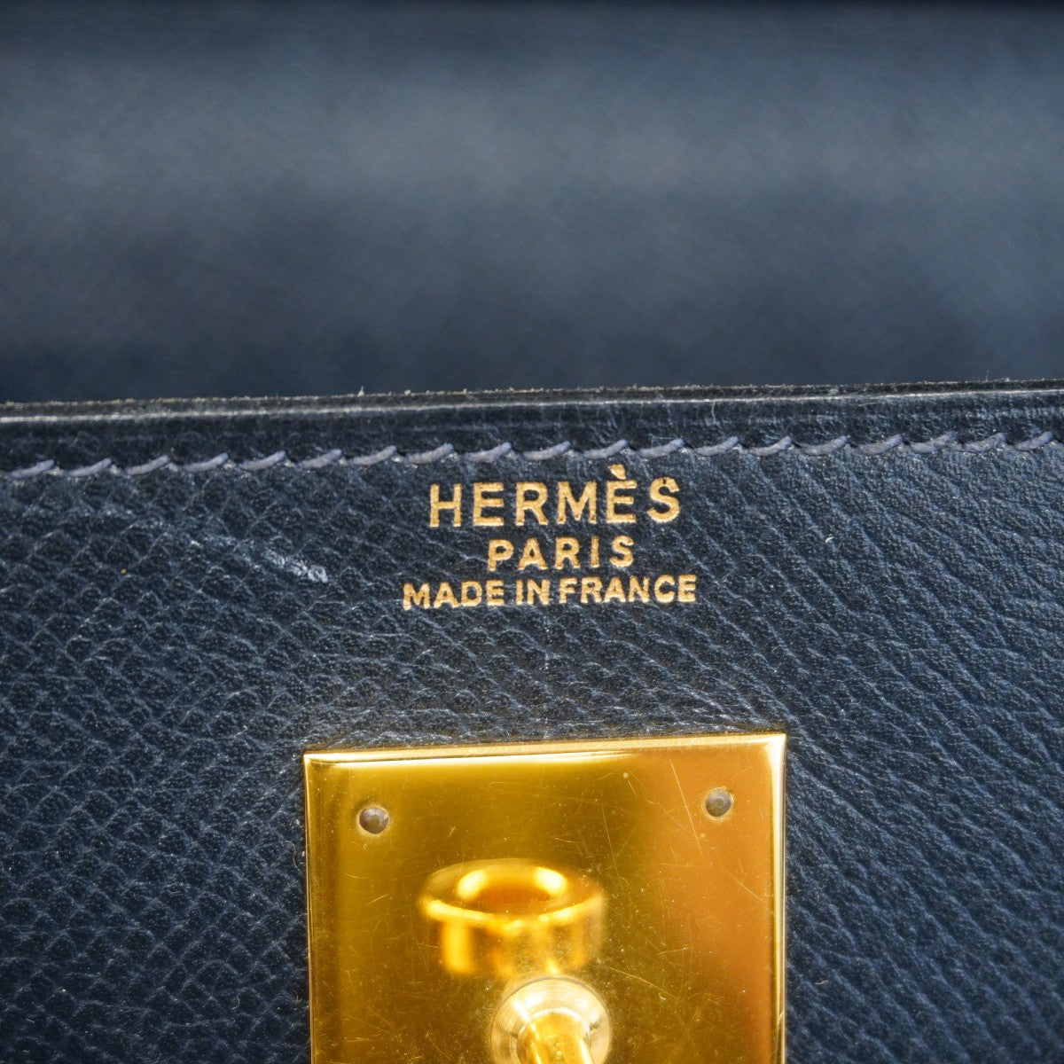 ★SALE【6bc4108】エルメス ハンドバッグ ケリー32 クシュベル ネイビー ゴールド金具 〇S刻印【中古】レディース