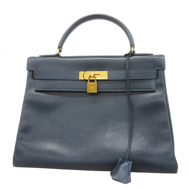 ★SALE【6bc4108】エルメス ハンドバッグ ケリー32 クシュベル ネイビー ゴールド金具 〇S刻印【中古】レディース