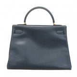 ★SALE【6bc4108】エルメス ハンドバッグ ケリー32 クシュベル ネイビー ゴールド金具 〇S刻印【中古】レディース