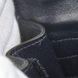 ★SALE【6bc4126-h】エルメス ハンドバッグ ケリー28 ボックスカーフ ネイビー ゴールド金具 ○T刻印 2wayバッグ【中古】レディース