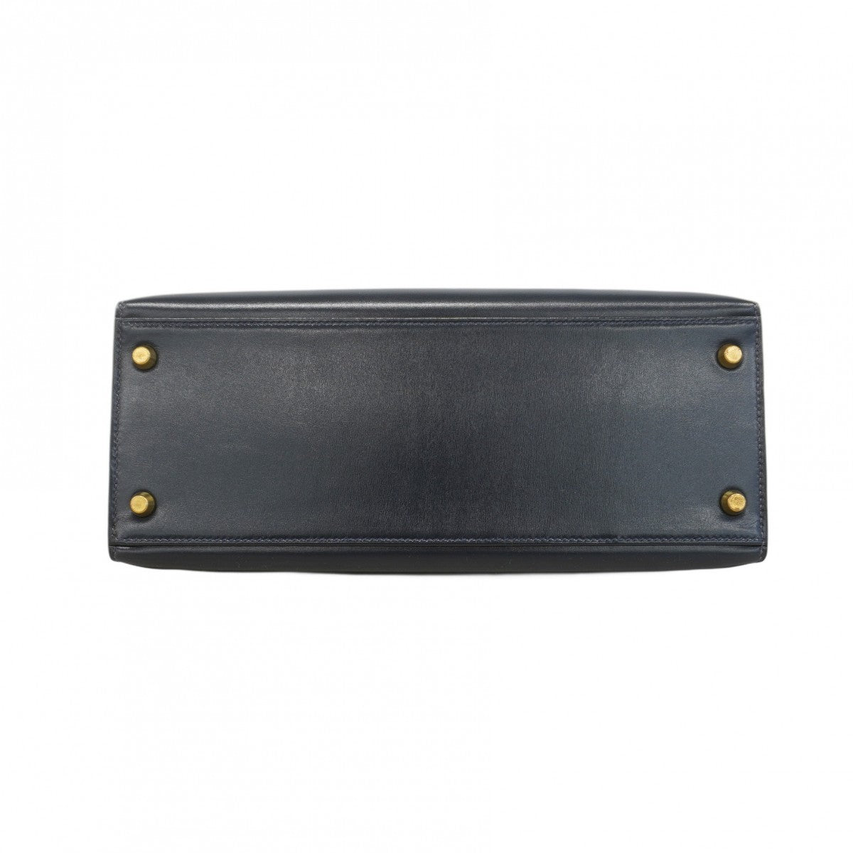 ★SALE【6bc4126-h】エルメス ハンドバッグ ケリー28 ボックスカーフ ネイビー ゴールド金具 ○T刻印 2wayバッグ【中古】レディース