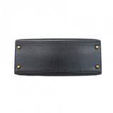 ★SALE【6bc4126-h】エルメス ハンドバッグ ケリー28 ボックスカーフ ネイビー ゴールド金具 ○T刻印 2wayバッグ【中古】レディース