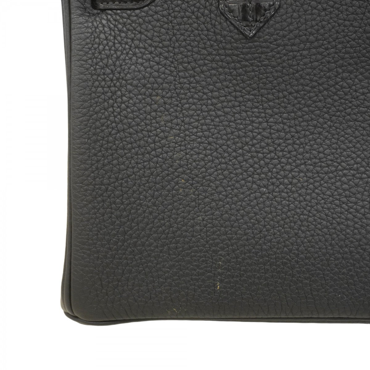 【6bc4215-g】エルメス ハンドバッグ バーキン25タッチ アリゲーターマット トゴ ブラック シルバー金具 U刻印【中古】レディース