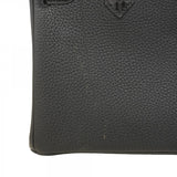【6bc4215-g】エルメス ハンドバッグ バーキン25タッチ アリゲーターマット トゴ ブラック シルバー金具 U刻印【中古】レディース