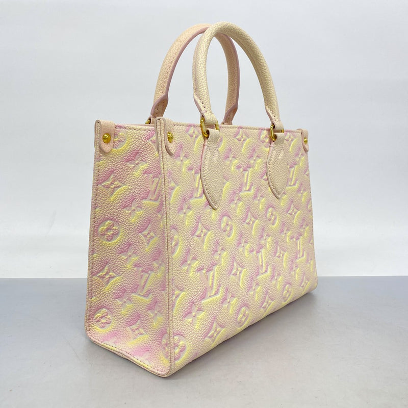 【6bc4246】ルイヴィトン ハンドバッグ モノグラム・アンプラント オンザゴーPM M46168 サマースターダスト 2wayバッグ【中古】レディース