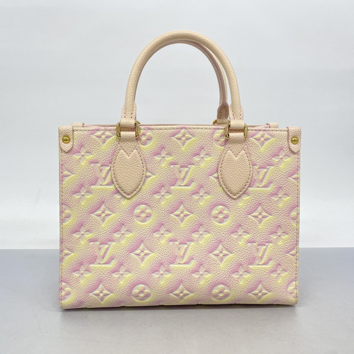 【6bc4246】ルイヴィトン ハンドバッグ モノグラム・アンプラント オンザゴーPM M46168 サマースターダスト 2wayバッグ【中古】レディース