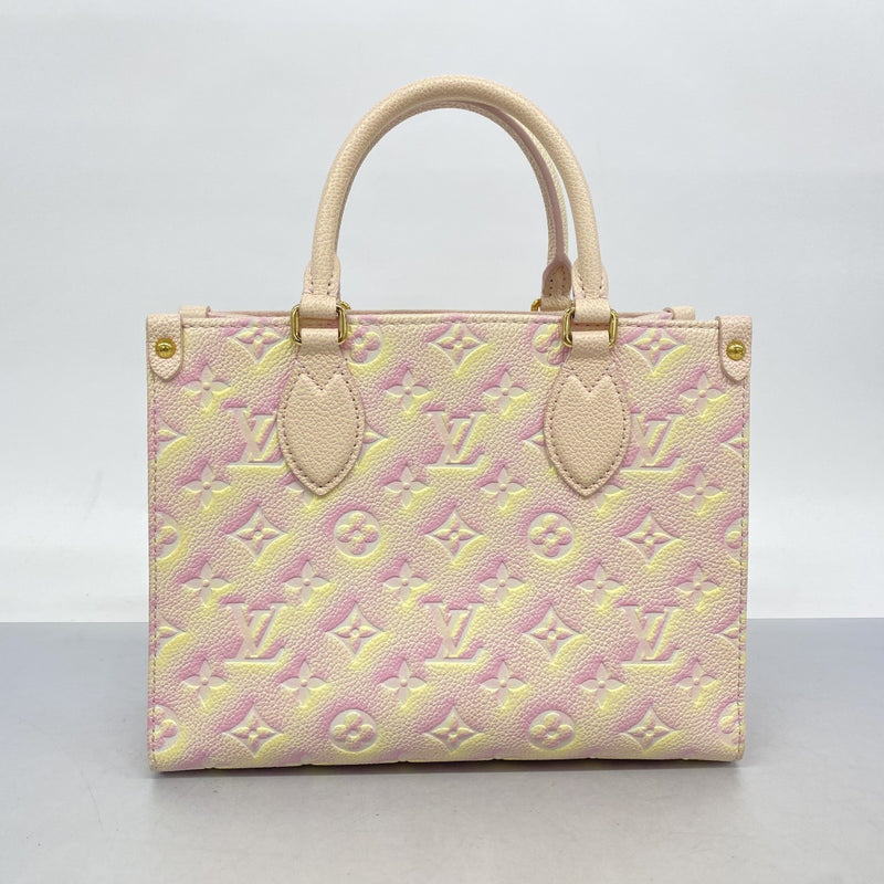 【6bc4246】ルイヴィトン ハンドバッグ モノグラム・アンプラント オンザゴーPM M46168 サマースターダスト 2wayバッグ【中古】レディース